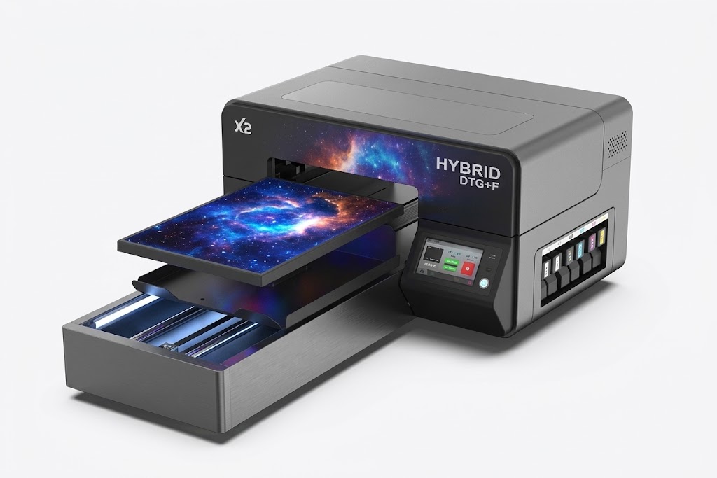 DTGPRO推出HYBRID-X2双模印花机，DTG直喷与DTF转印一机切换并限时特惠